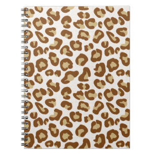 Snow Leopard Print, Beige, Tan, and Cream Notebook