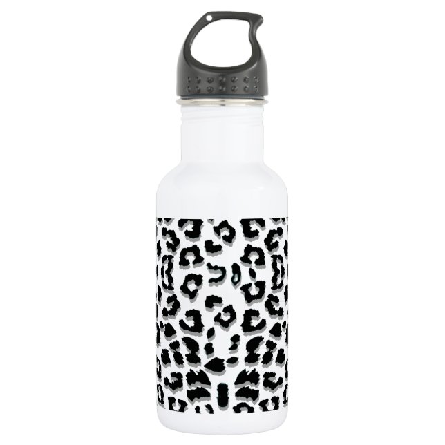Snow Leopard Print Custom 532 Ml Water Bottle (Front)