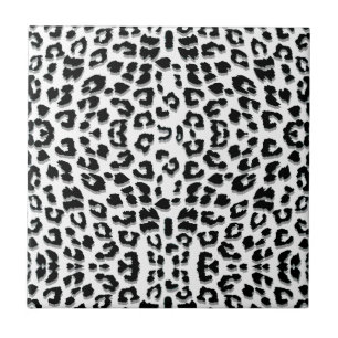 Snow Leopard Print Custom Ceramic Tile