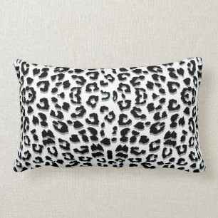 Snow Leopard Print Custom Lumbar Cushion