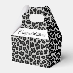 Snow leopard print favour box