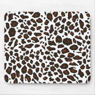 Snow Leopard Print Mouse Pad