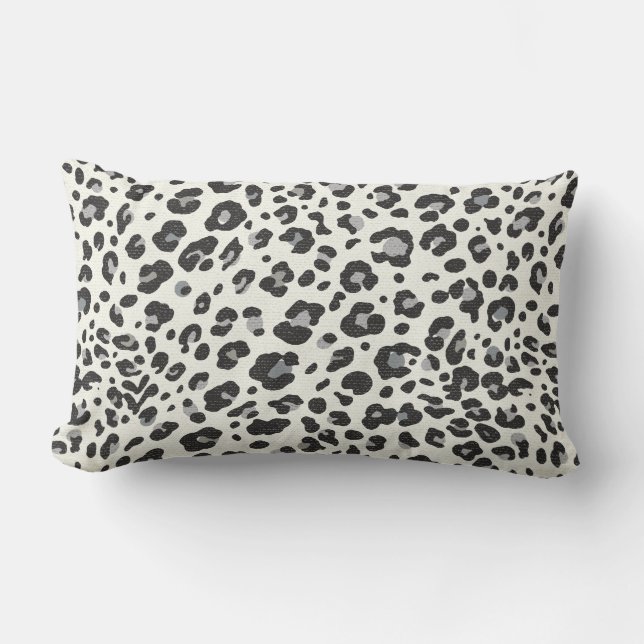 Snow Leopard Print Pillow (Front)