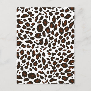 Snow Leopard Print Postcard