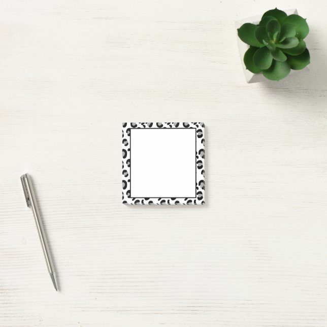 Snow Leopard Print Sticky Note (Office)