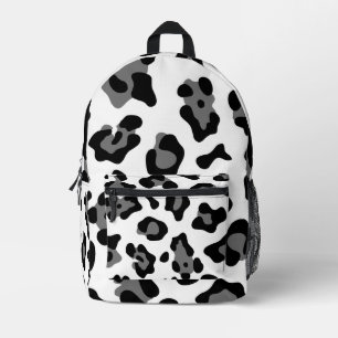 snow leopard  printed backpack
