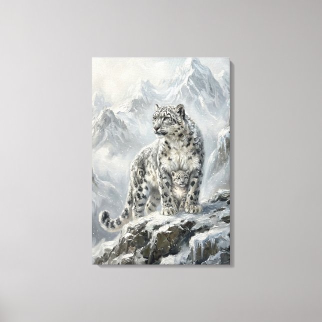 Snow Leopard_ Protector Archetypes  Canvas Print (Front)