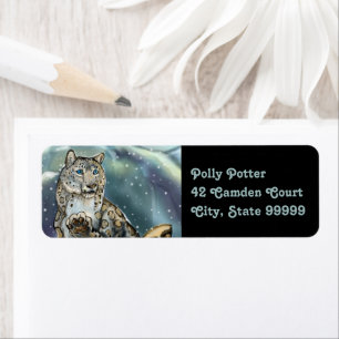 Snow Leopard  Return Address Label