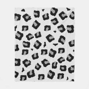 Snow Leopard Seamless Pattern  Fleece Blanket