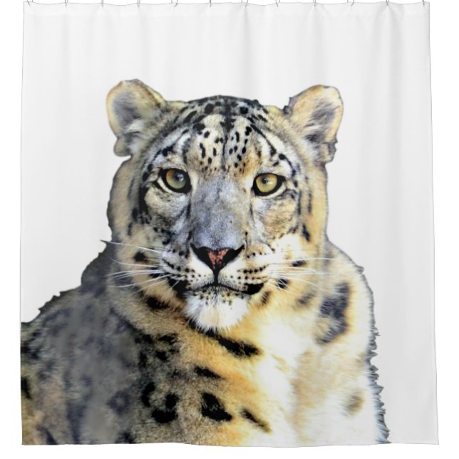 Snow Leopard Shower Curtain (Front)