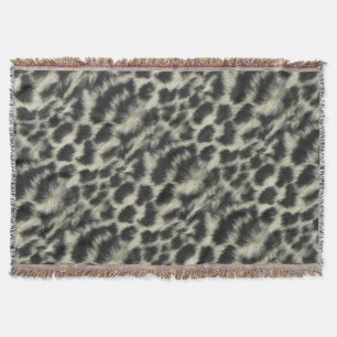 Snow Leopard Throw Blanket