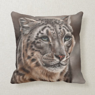 Snow Leopard Throw Cushion