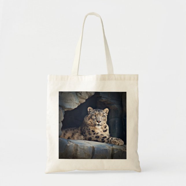 Snow Leopard Tote Bag (Front)