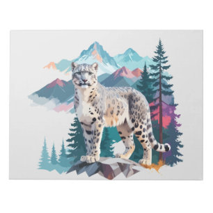 Snow Leopard Vector Art Animal In The Majestic  Notepad