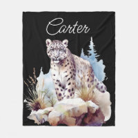 Snow Leopard Winter Mountain Personalised