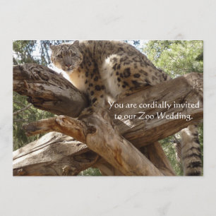 Snow Leopard Zoo Wedding Invitations