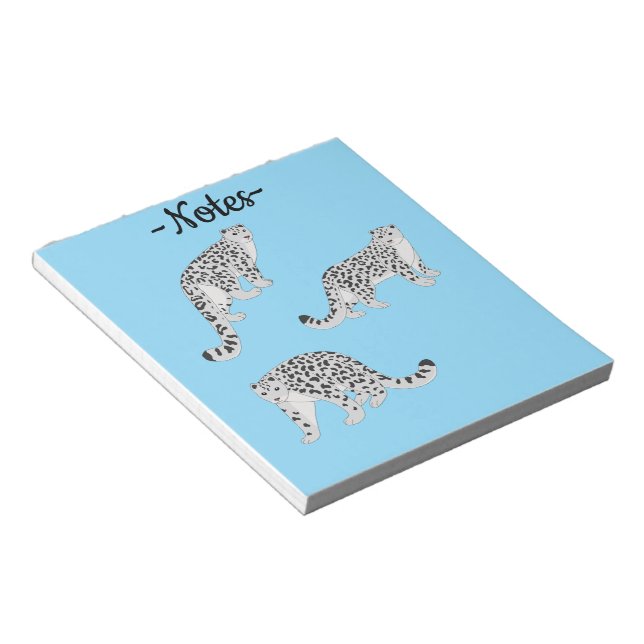 Snow Leopards Notepad (Angled)