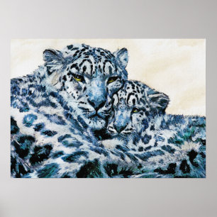 snow leopards poster