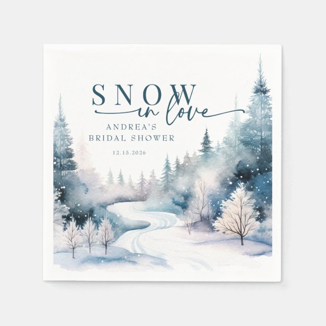 Snow Love | Winter Forest Napkin (Front)