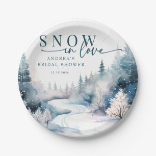 Snow Love   Winter Forest Paper Plate