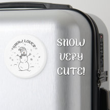 Snow Lover Cute Snowman Fridge Magnet             
