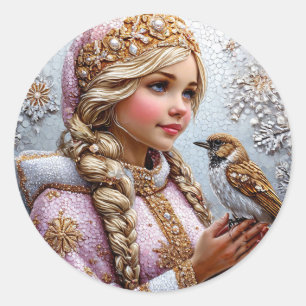 ❄️ Snow Maiden Sticker Winter Fairy Gift 