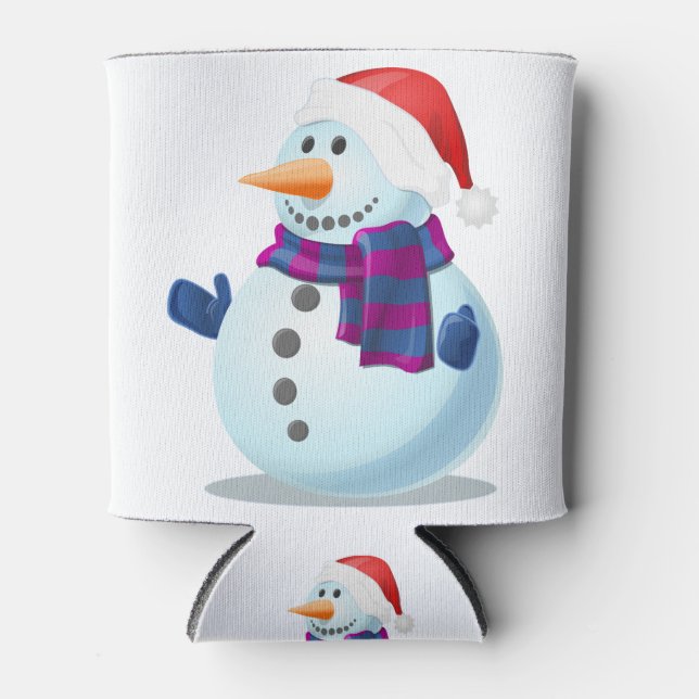 snow man can cooler (Front)