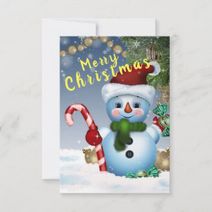 Snow man card