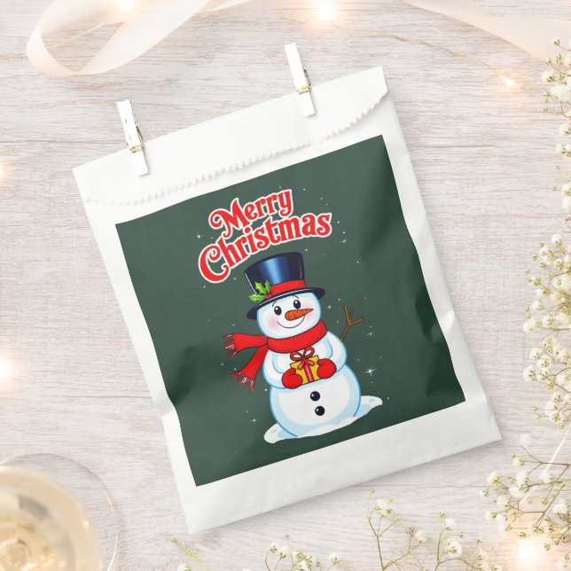 Snow man hat Christmas hat Favour Bag (Clipped)