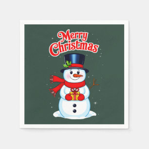 Snow man hat Christmas hat Napkin