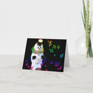 Snow man holiday card