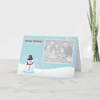 Snow Man Holiday Template