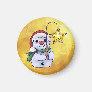 Snow Man Magnet