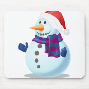 snow man mouse pad