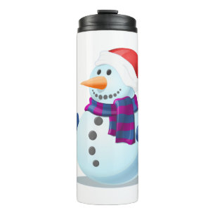 snow man thermal tumbler