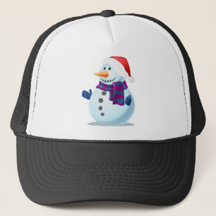 snow man trucker hat