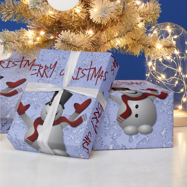 Snow man Wrapping Paper (Holidays)