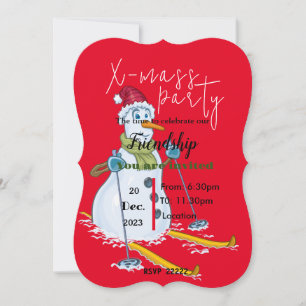 Snow man's invitation