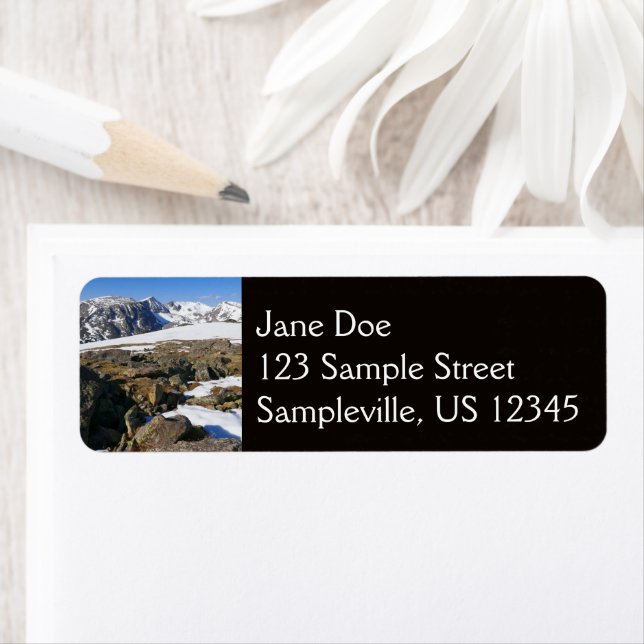 Snow Melting on the Rocky Mountains Return Address Label (Insitu)