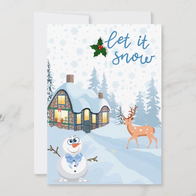 snow men  holiday card (Front)