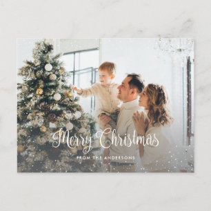 Snow Merry Christmas 2 Photo Postcards