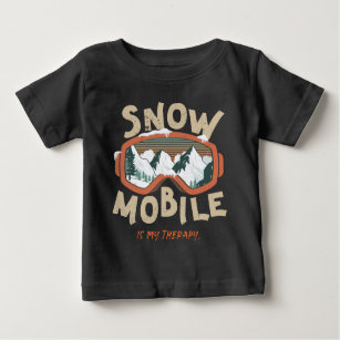 Snow Mobile Is My Therapy - WInter Sport Baby T-Shirt