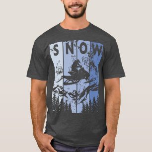 Snow Mobile Racing Vintage Snow Snowmobiling Snowm T-Shirt