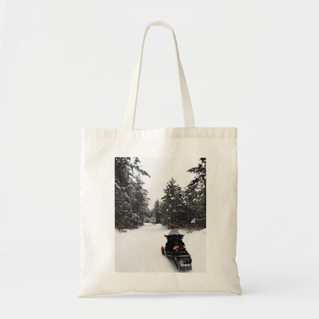 Snow Mobile Tote Bag (Front)