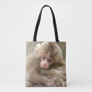 Snow Monkey Baby, Jigokudani, Nagano, Japan 2 Tote Bag