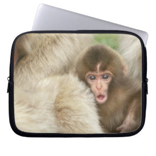 Snow Monkey Baby, Jigokudani, Nagano, Japan Laptop Sleeve