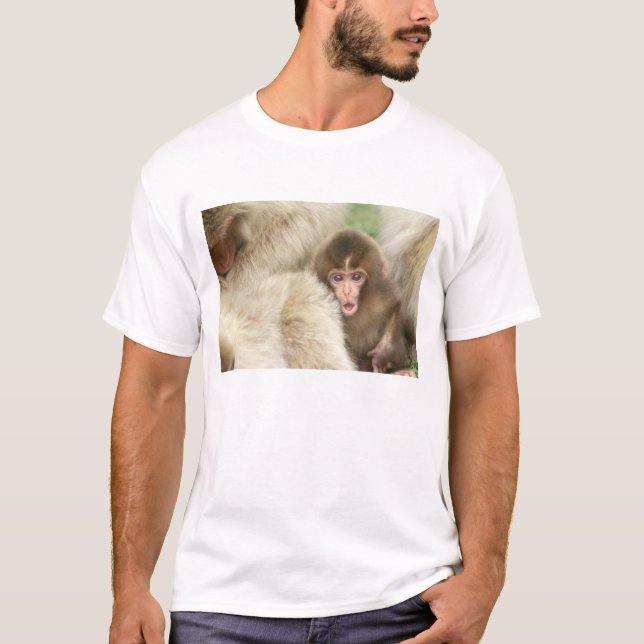 Snow Monkey Baby, Jigokudani, Nagano, Japan T-Shirt (Front)