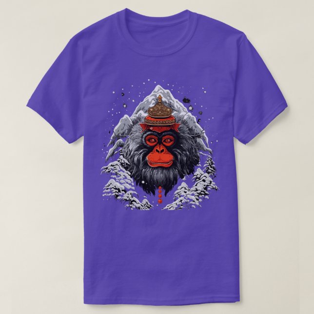 Snow Monkey Halloween T-Shirt (Design Front)