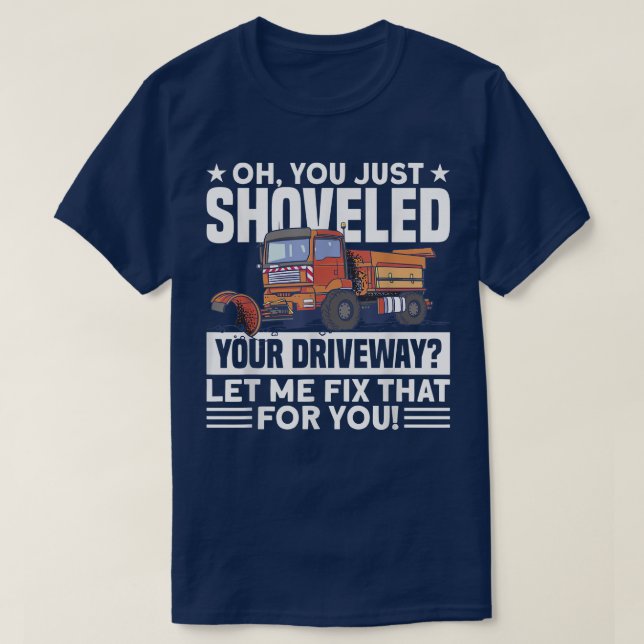 Snow Motif for Snow Plough Driver 740 T-Shirt (Design Front)