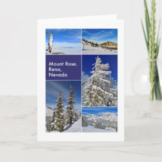 Snow Mount Rose photo collage Card
